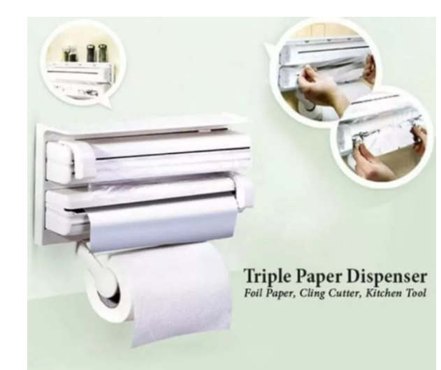 DISPENSADOR DE PAPEL DE COCINA, PAPEL ALUMINIO, SERVITOALLAS, TRANSPARENTE !!!