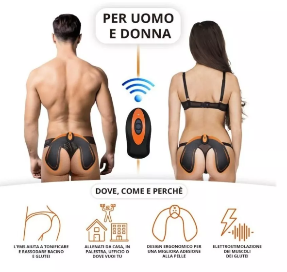 Electroestimulador Ems Tonifica Gluteos sin cables, forma moldeada. ¡¡¡PAGA AL RECIBIR!!!