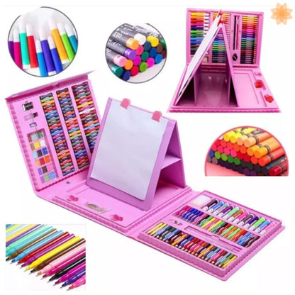 kit dibujo 208 pzas Juego de Colorear para niñas y niños, Rosa y azul  ¡¡¡ PAGA AL RECIBIR!!!