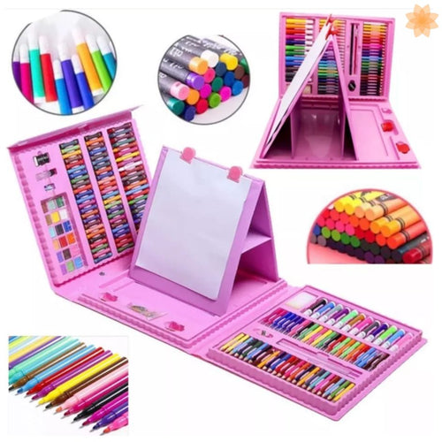 kit dibujo 208 pzas Juego de Colorear para niñas y niños, Rosa y azul  ¡¡¡ PAGA AL RECIBIR!!!