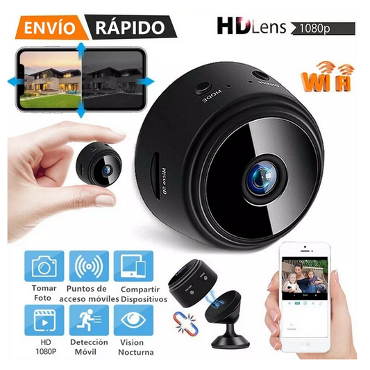 Promo Mini Cámara Espia 1080p WIFI Vision  nocturna, 150°